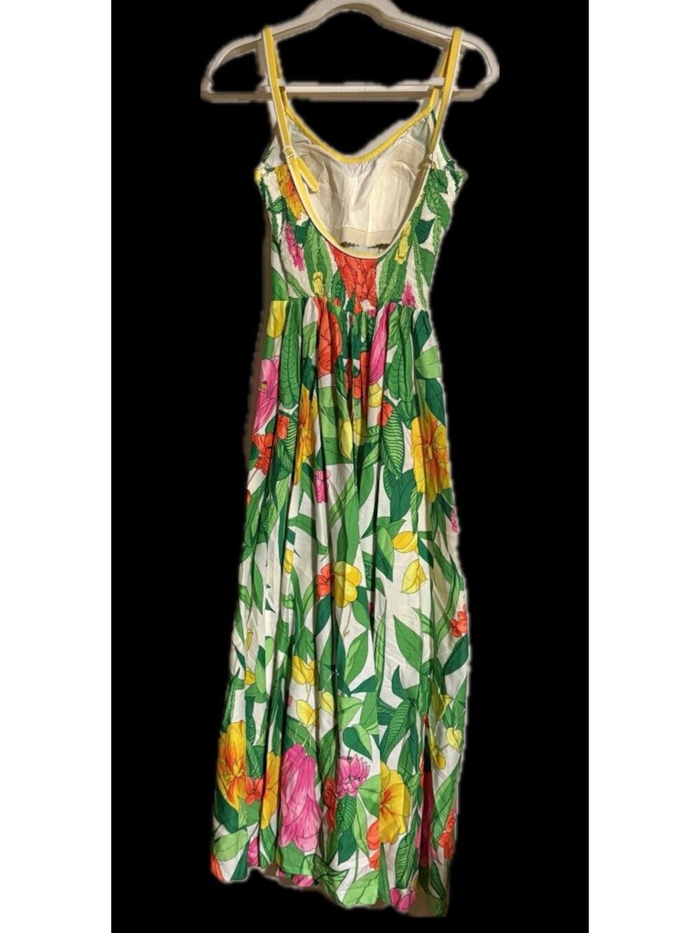 Vintage VTG 1960s Deweese Design Floral Maxi Dress Sof-Cup Bra 14/36 Size 8 - Picture 12 of 13